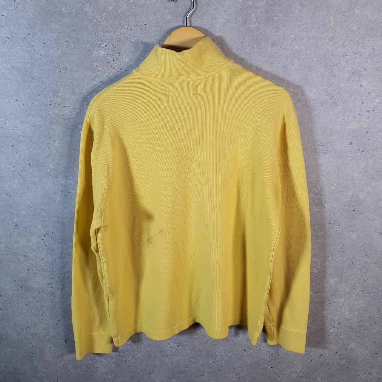 Vintage Ralph Lauren Polo 1/4 Zip Sweatshirt Men’s Medium Yellow Pullover Pony C8827