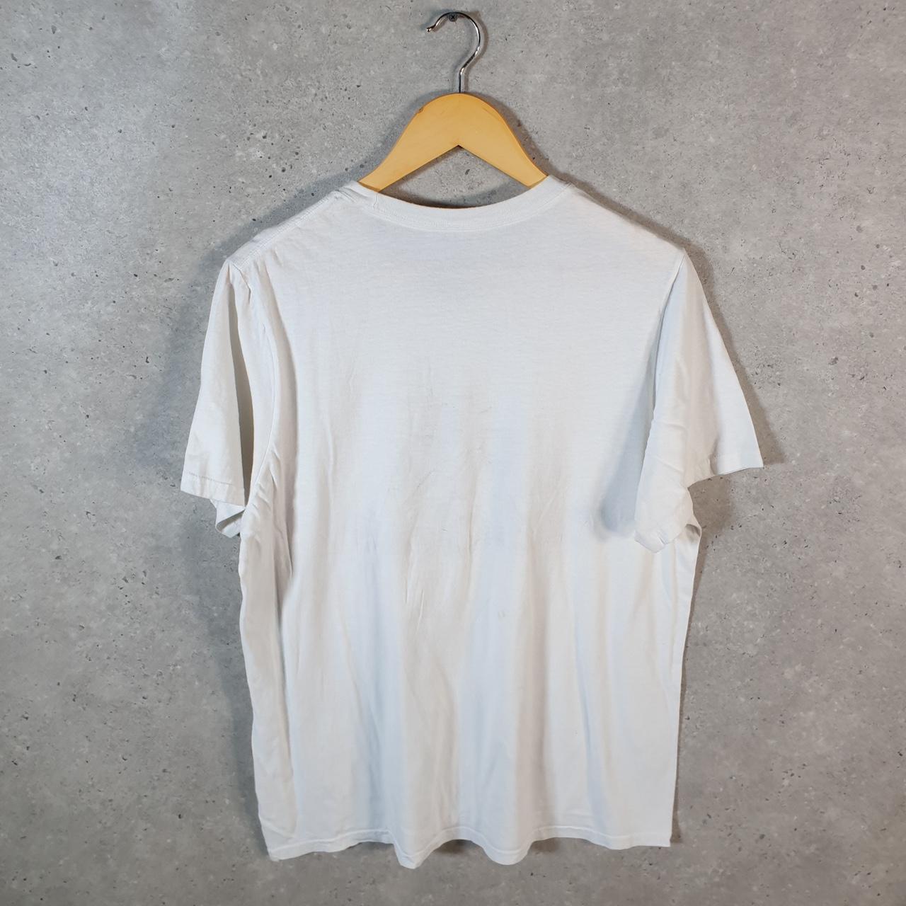 Vintage Adidas Amplifier T Shirt Men’s Large White Three Stripes Logo Athletic