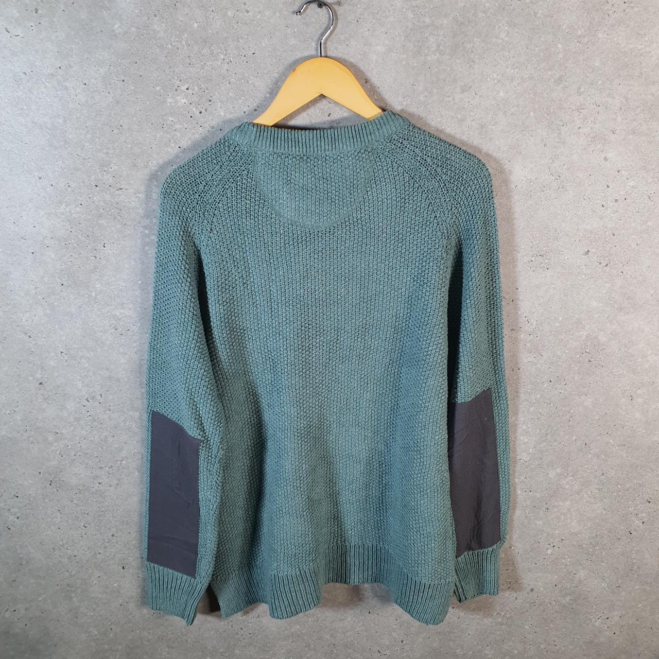 Vintage Carhartt Cable Knit Sweater Womens Large Blue Pullover USA Loose Fit