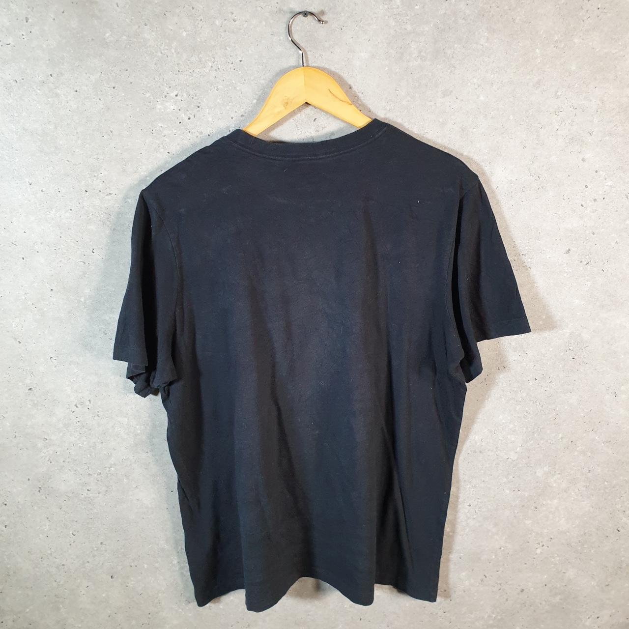 Vintage Nike T Shirt Men’s Large Black Printed Single Swoosh Logo Athletic C8280