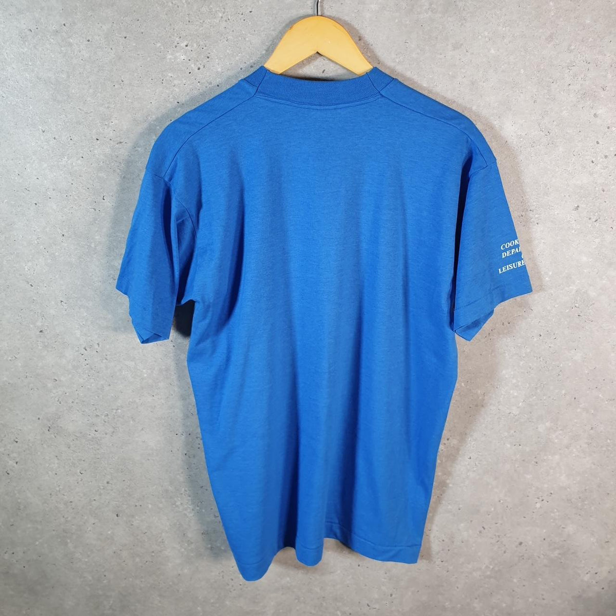 Vintage Fruit of the Loom Summer Arts day Camp 90s USA Single Stitch T Shirt Men’s Large Blue C8752