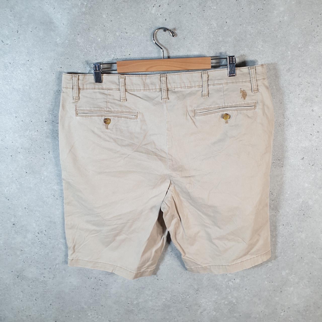 Vintage U.S. Polo Assn. Chino Shorts Jorts Cargo Mens W38 Brown Baggy Cotton