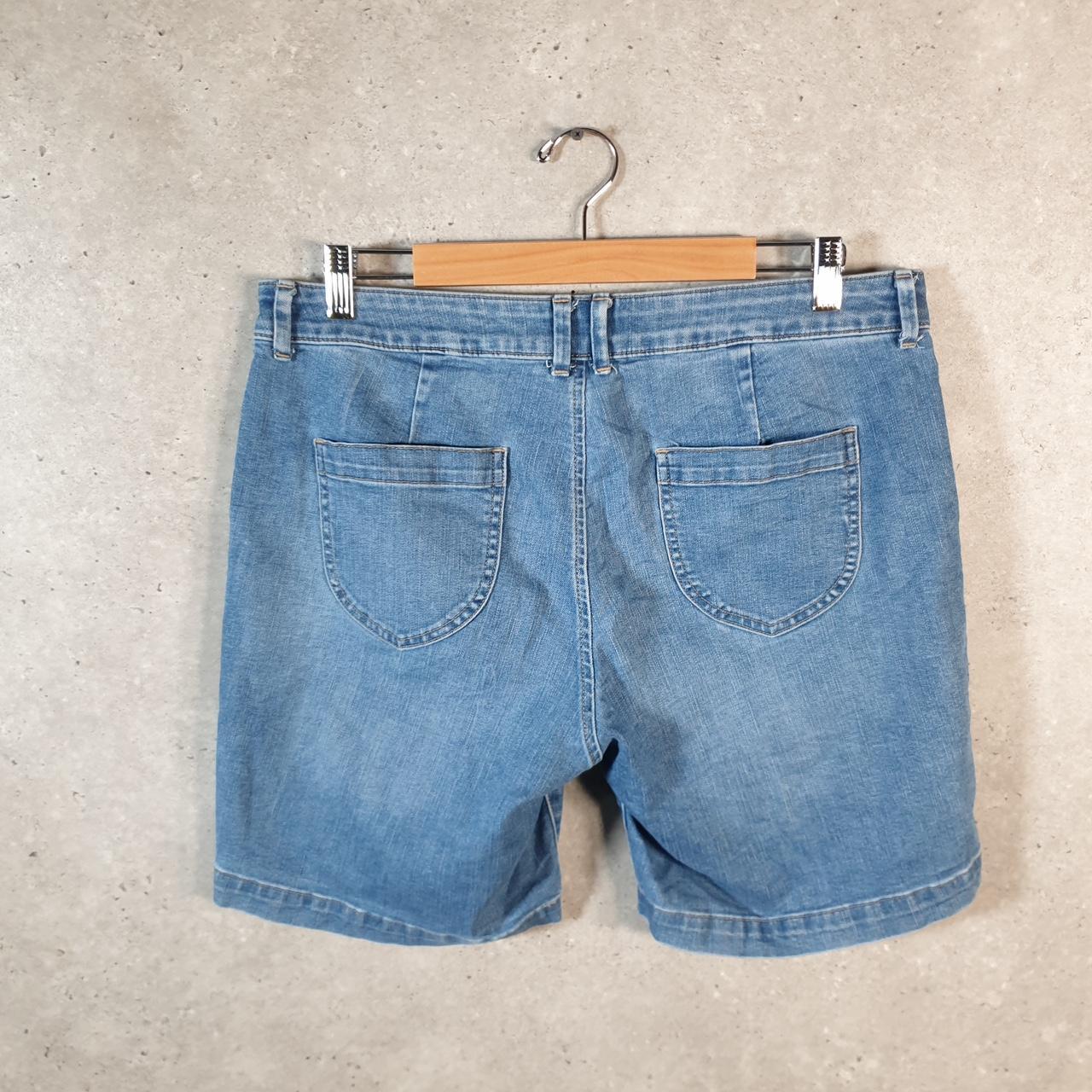 Vintage Lee Baggy Shorts Jorts Cargo Womens W34 Blue Relaxed Denim