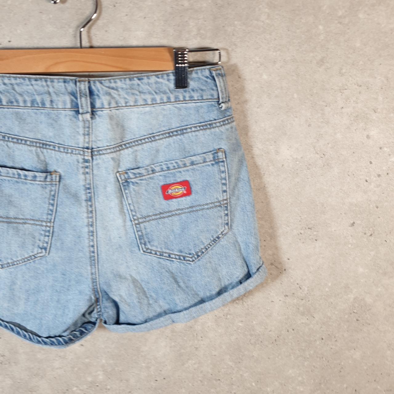 Vintage Dickies Baggy Chino Shorts Jorts Cargo Womens W25 Blue Denim Loose Fit