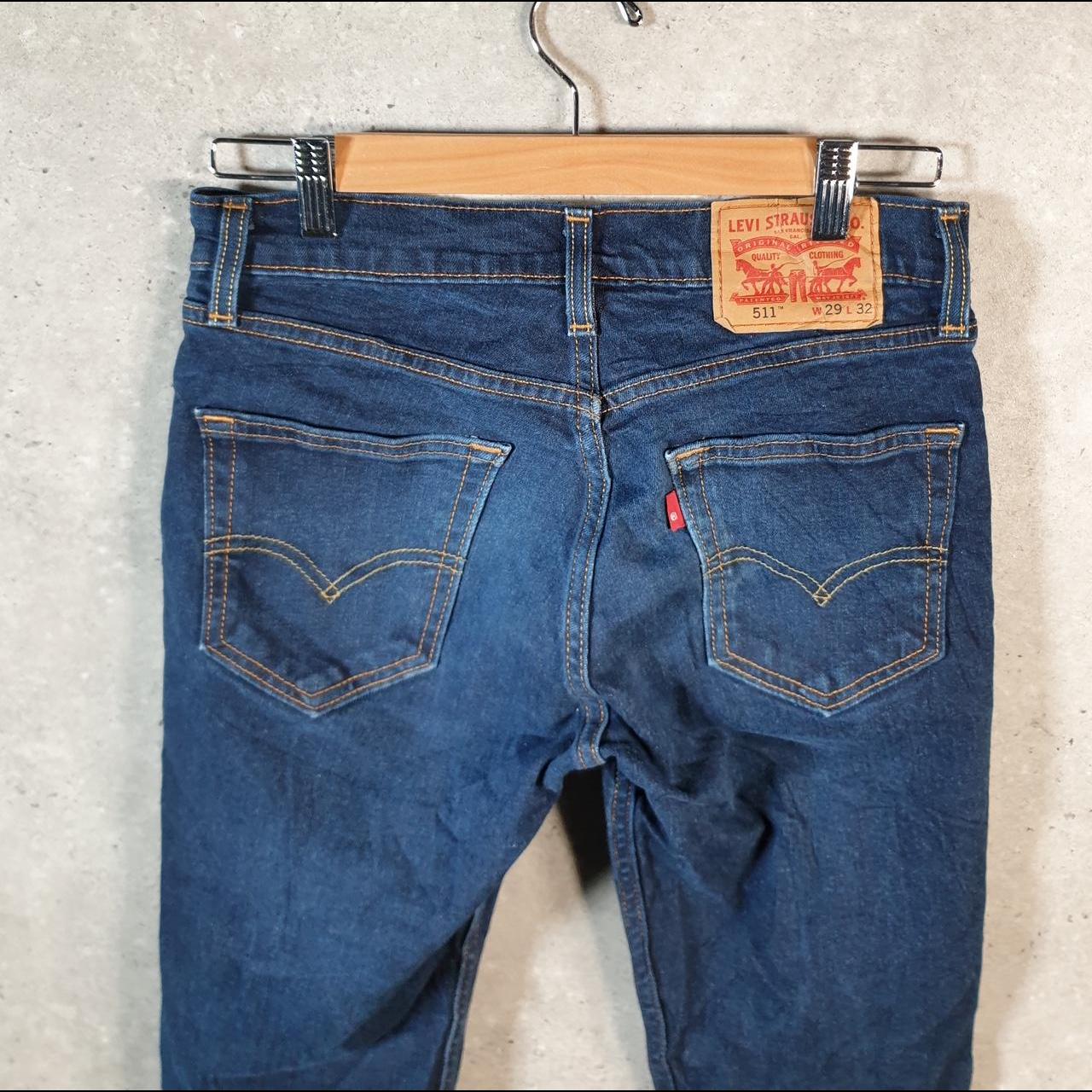 Vintage Levi’s 511 Midi Capri Shorts Jorts Cargo Womens W29 Blue Relaxed Denim