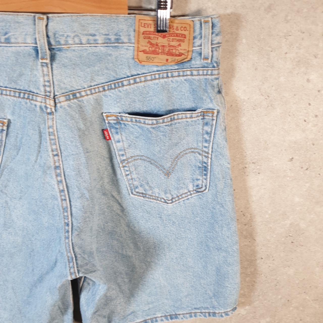 Vintage Levi’s 550 Baggy Shorts Jorts Cargo Mens W36 Blue Relaxed Denim