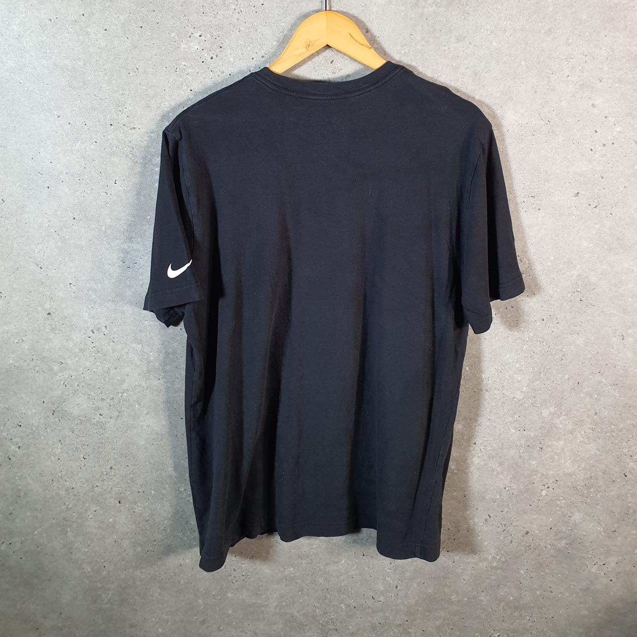 Vintage Nike Spellout T Shirt Men’s Large Black Printed Single Swoosh Logo Athletic Big Fish Vintage