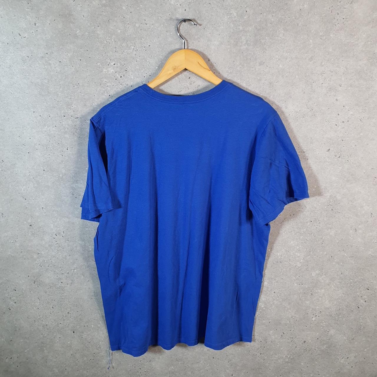 Vintage Nike T Shirt Men’s XL Blue Printed Single Swoosh Logo Athletic Big Fish Vintage