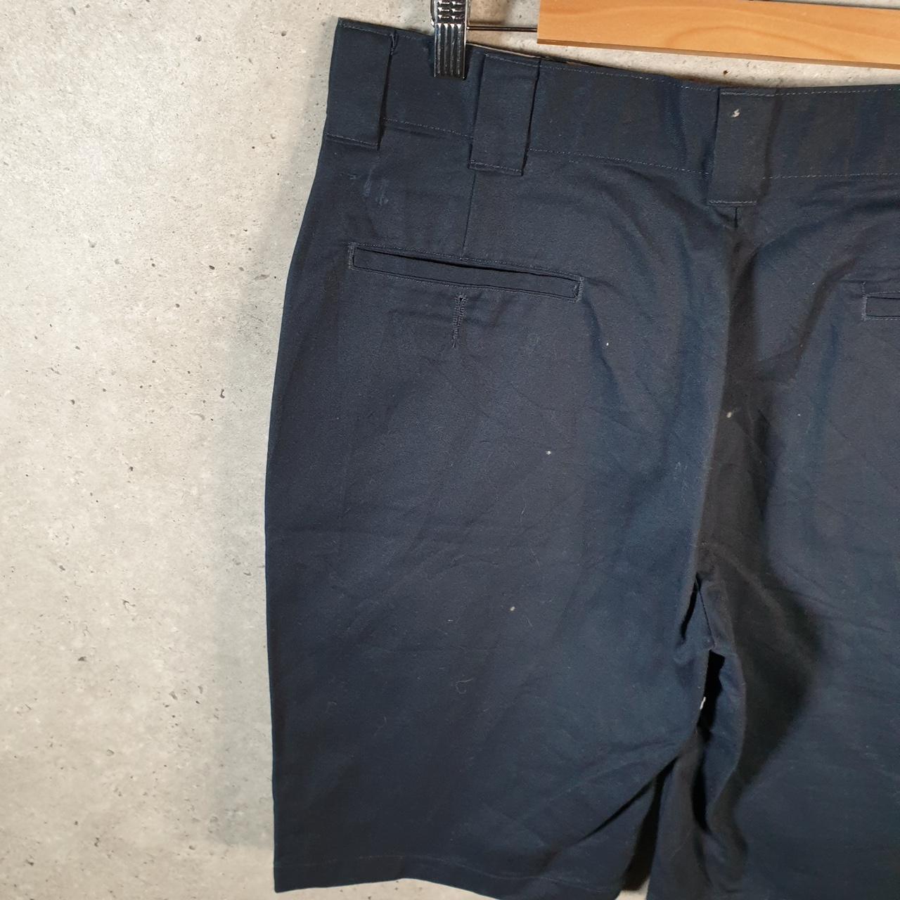 Vintage Dickies Baggy Chino Shorts Jorts Cargo Mens W36 Navy Blue Loose Fit