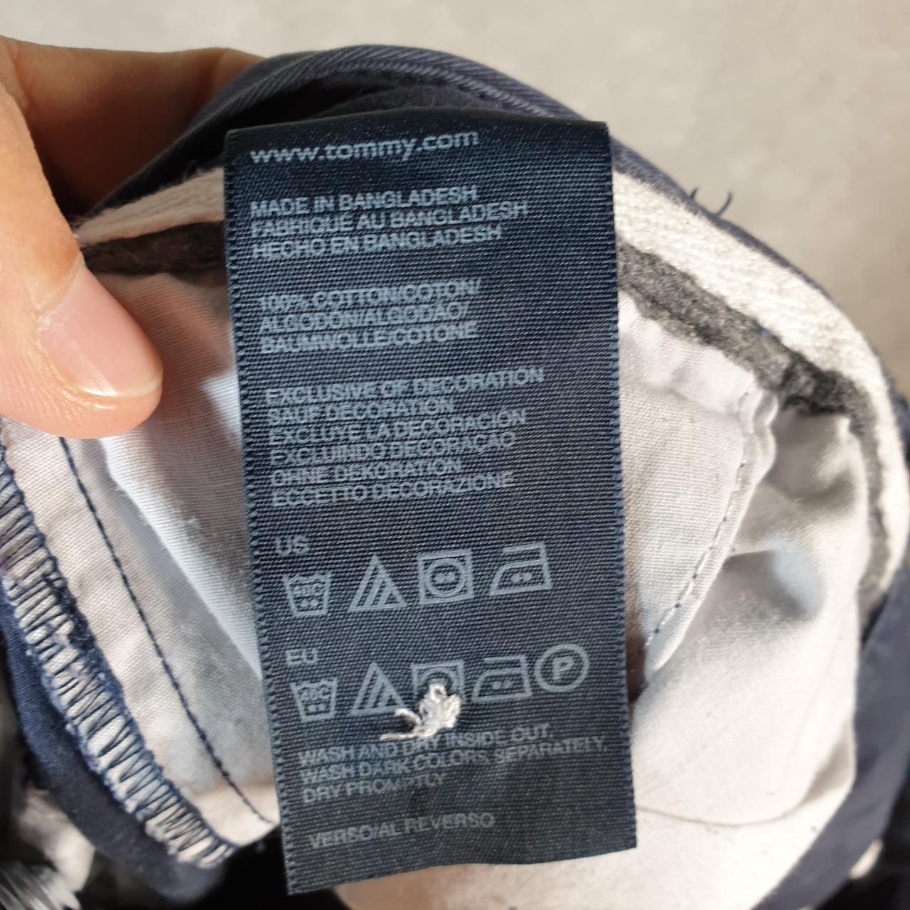 Vintage Tommy Hilfiger Chino Shorts Jorts Cargo Womens W32 Navy Blue Baggy Cotton