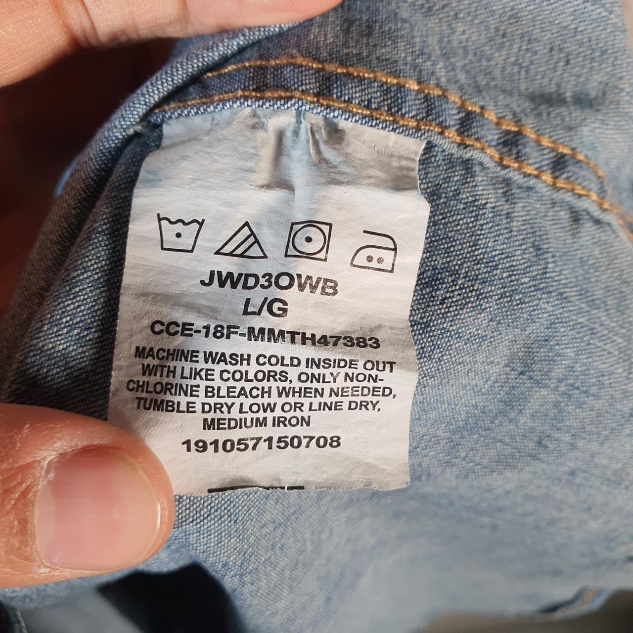 Vintage Wrangler Denim Jean Trucker Shirt Mens Large Blue Button