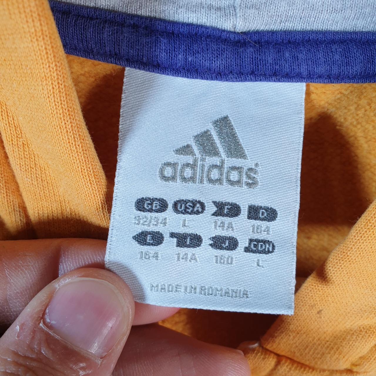 Vintage Adidas Los Angeles Lakers Hoodie Kids 14 Years Old Orange Full Zip Baggy