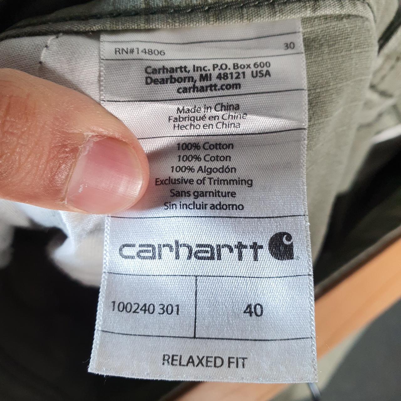 Vintage Carhartt Baggy Carpenter Shorts Jorts Cargo Men’s W40 Green Relaxed Fit Workwear A4842