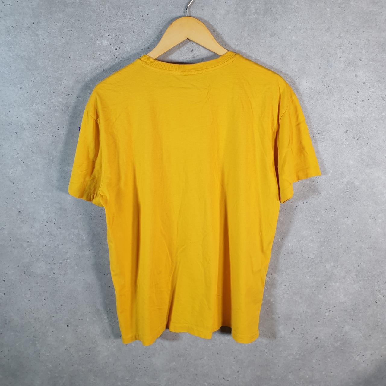 Vintage Ralph Lauren Polo T Shirt Men’s Medium Yellow Embroidered Classic Fit Pony C8588