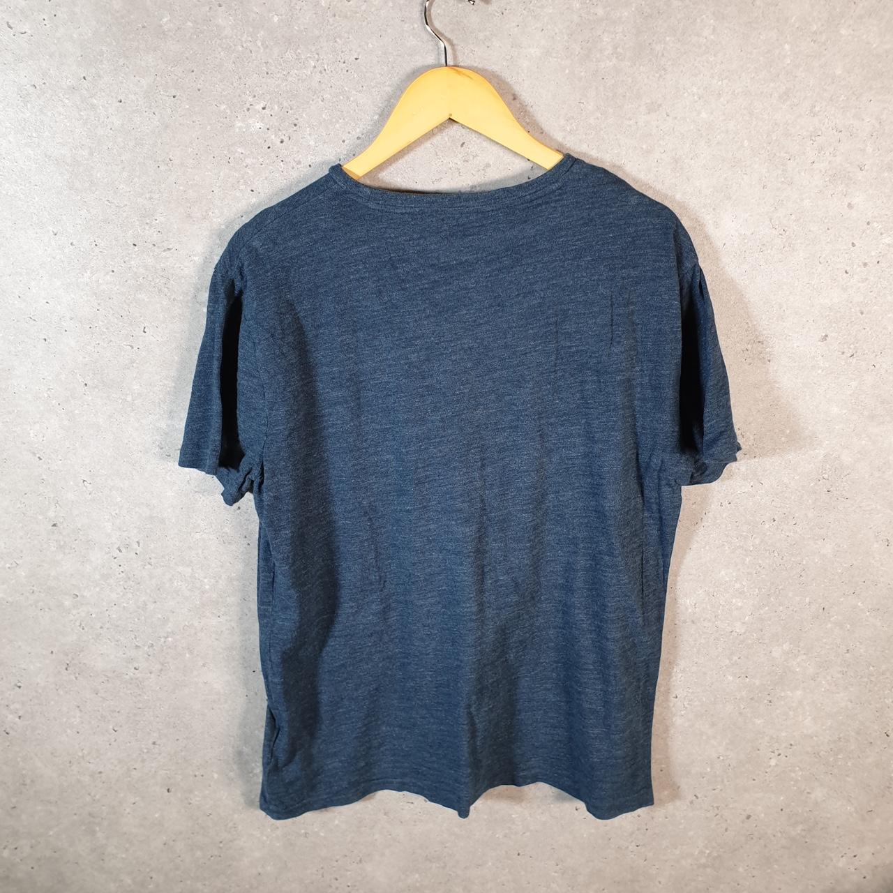 Vintage Ralph Lauren Polo T Shirt Men’s Large Blue Embroidered Custom Slim Fit Pony C9153