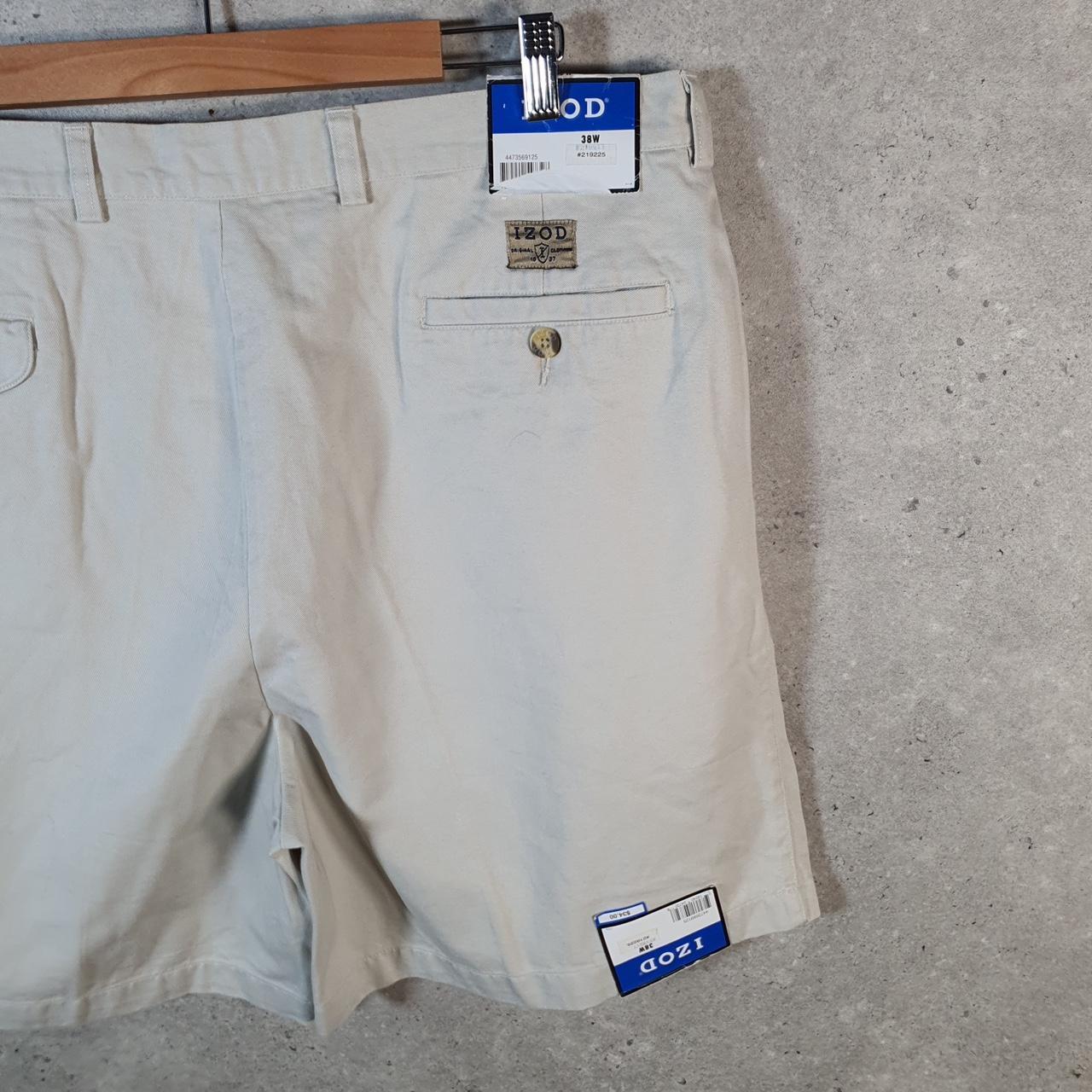 Vintage Izod Golf Chino Shorts Jorts Cargo Men’s W38 Beige Baggy Cotton