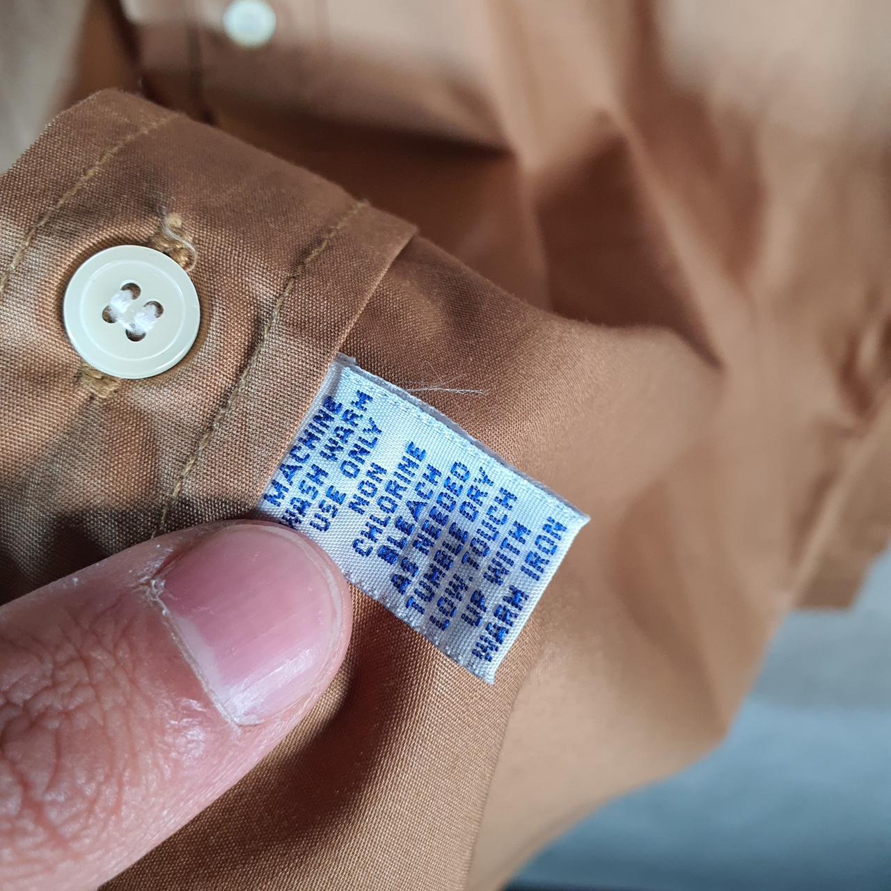 Vintage Ralph Lauren Button Down Shirt Womens Brown XL Classic Fit Cotton Pocket Big Fish Vintage