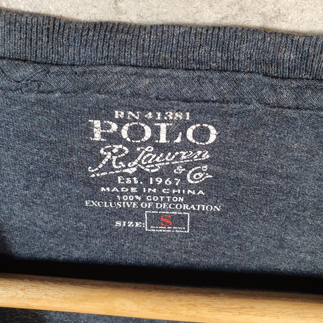 Vintage Ralph Lauren Polo T Shirt Men’s Small Blue Embroidered Custom Fit Pony