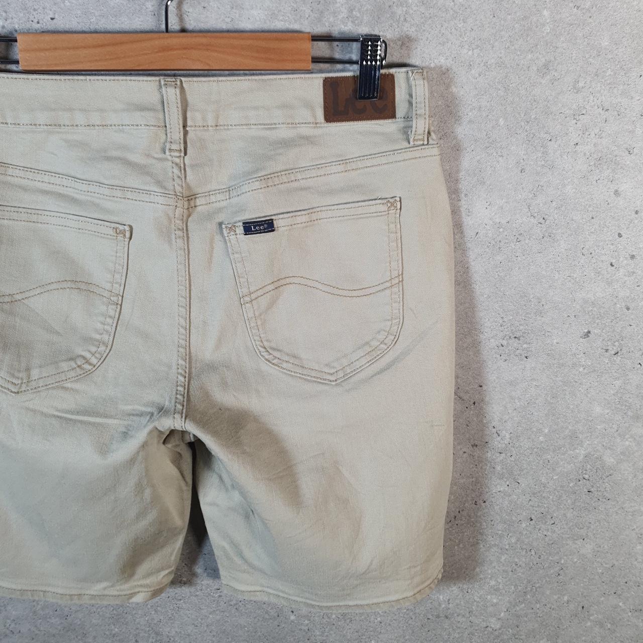 Vintage Lee Baggy Shorts Jorts Cargo Womens W32 Brown Denim Relaxed Cargo