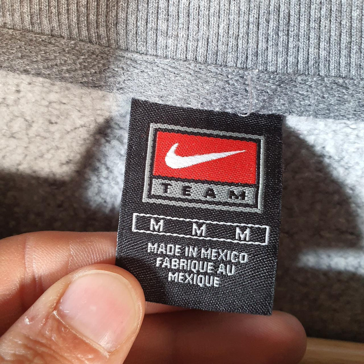 Vintage Nike Team Deep Run Basketball 1/4 Zip Sweatshirt Men’s Medium Grey Swoosh