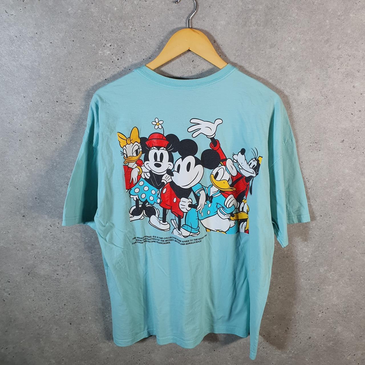 Vintage Disney Land Mickey Mouse T Shirt Men’s Large Blue Logo Graphic Cartoon