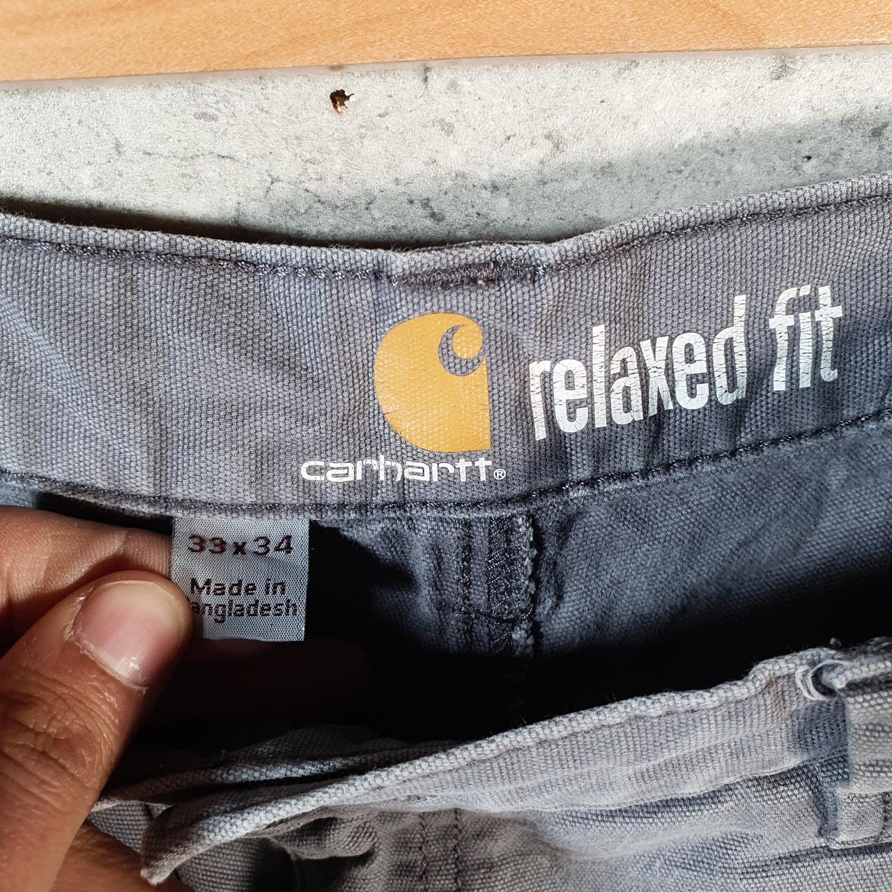 Vintage Carhartt Baggy Carpenter Shorts Jorts Cargo Men’s W33 Grey Relaxed Fit Workwear A4872