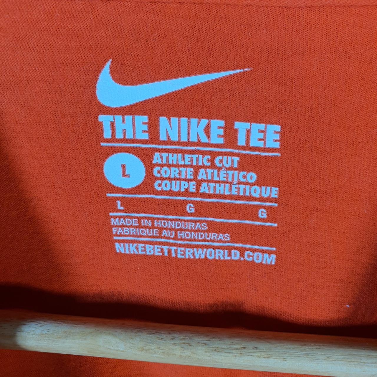 Vintage Nike Houston MLB Graphic Spellout T Shirt Men’s Large Orange Swoosh Athletic