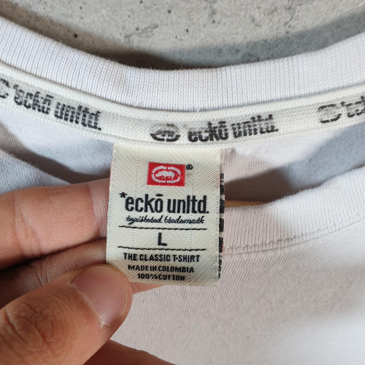 Vintage Ecko Unltd. Y2K T Shirt Men’s Large White Casual Sports Logo Athletic