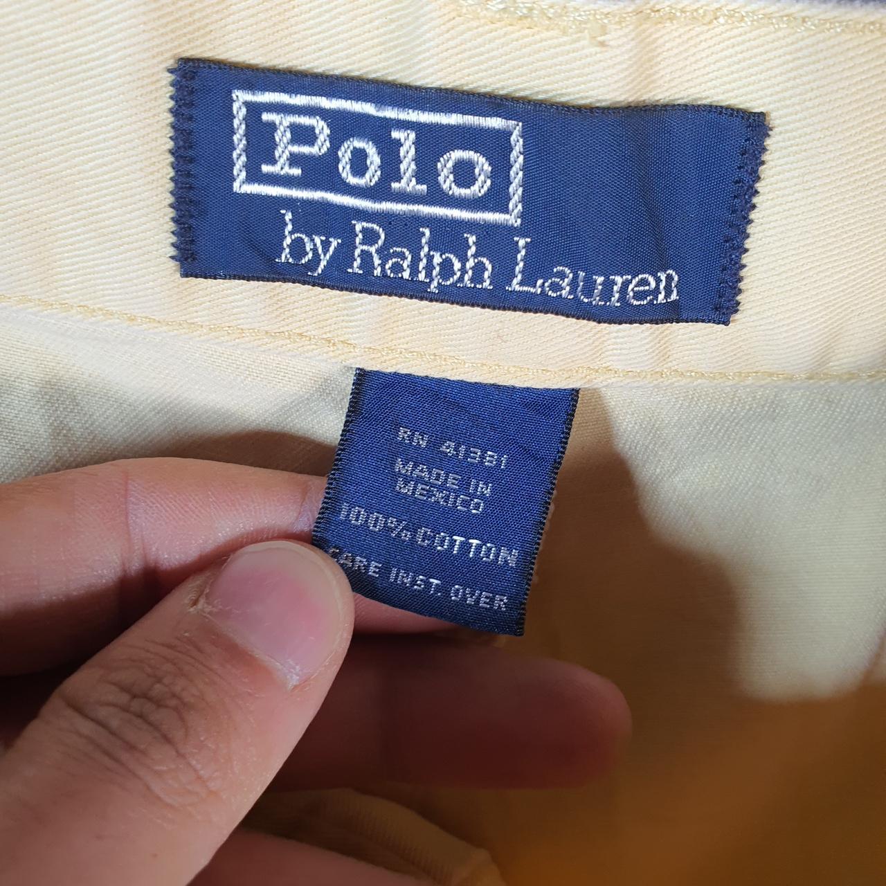Vintage Ralph Lauren Polo Shorts Jorts Chino Cargo Men’s W36 Yellow Baggy Cotton