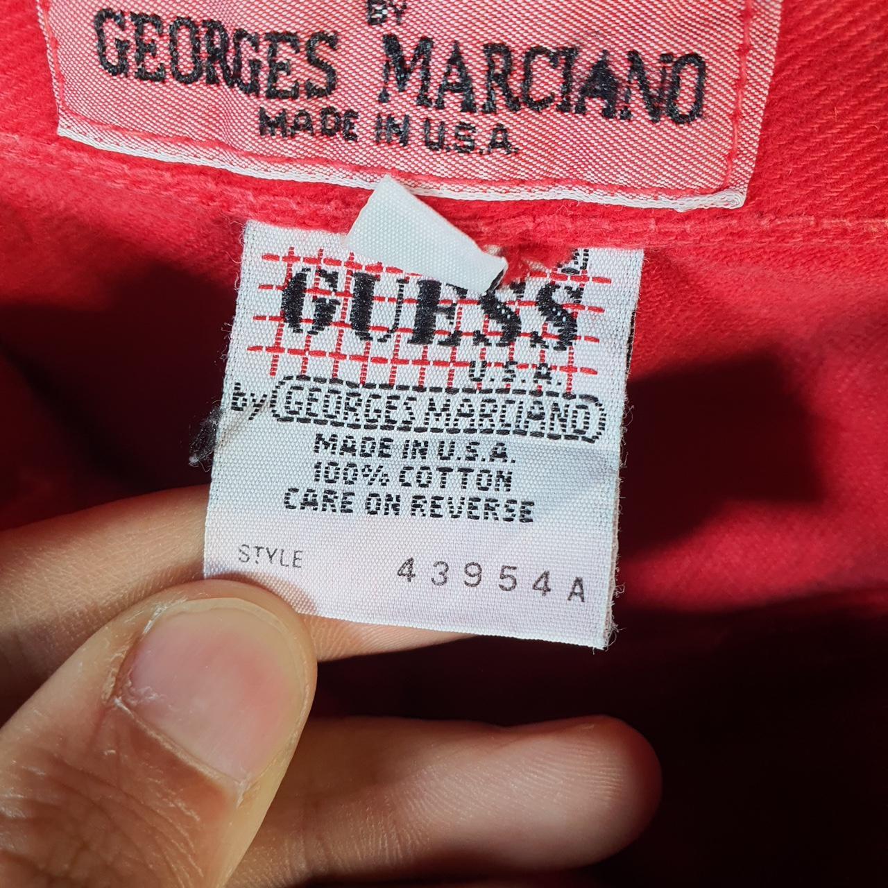 Vintage Guess Baggy Shorts Jorts Cargo Womens W30 Red Relaxed Denim