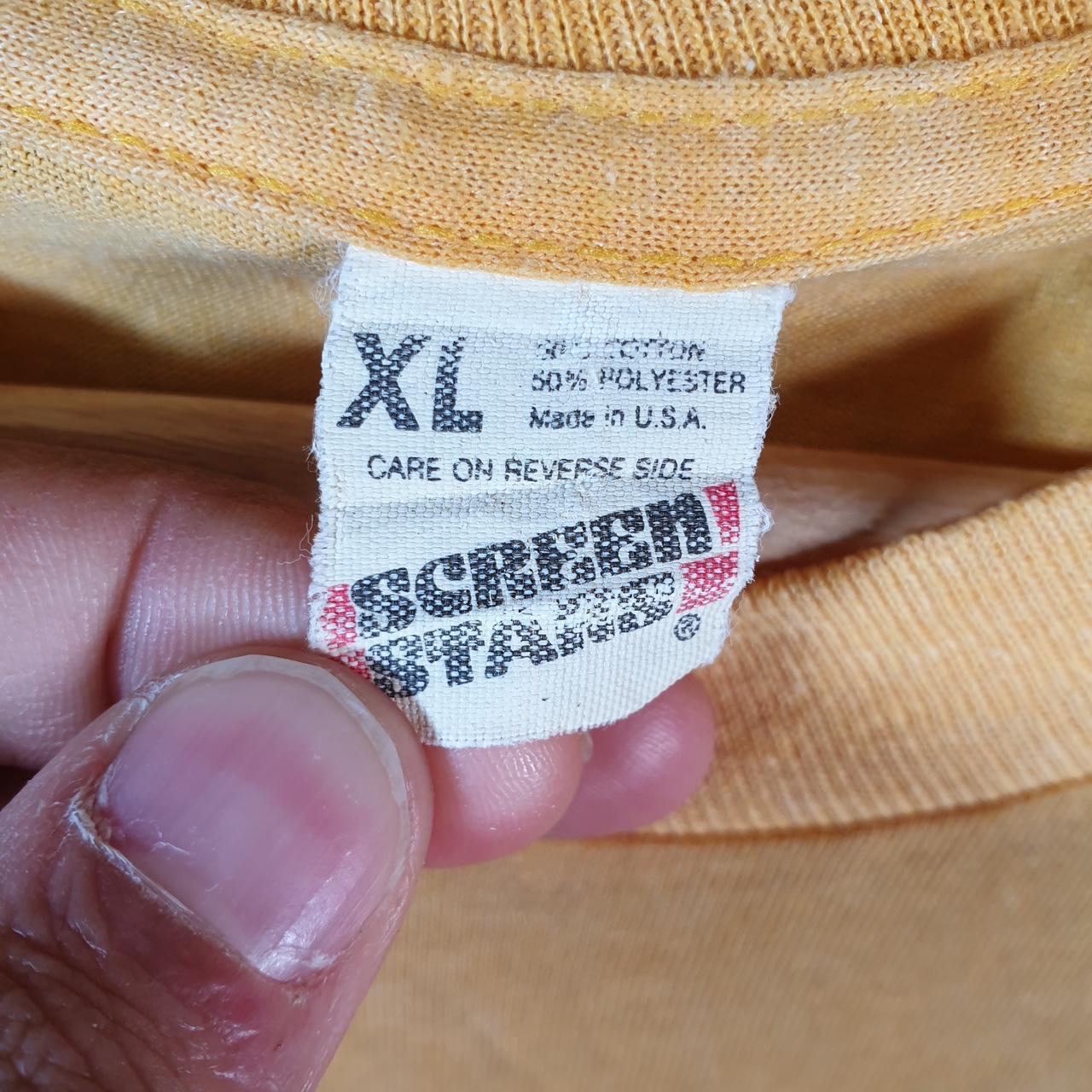 Vintage 1988 May Gold Rush Run USA Screen Stars Single Stitch T Shirt Men’s XL Yellow Big Fish Vintage