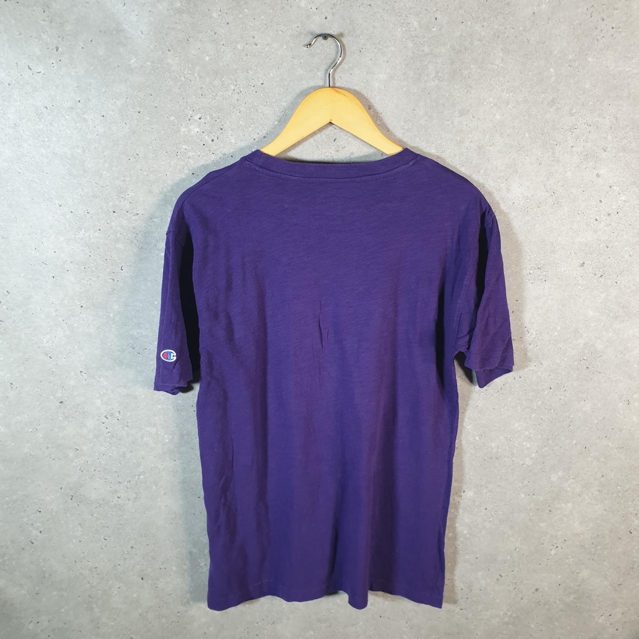 Vintage Champion Horned Frogs TCU Spellout T Shirt Men’s Medium Purple USA Athletic