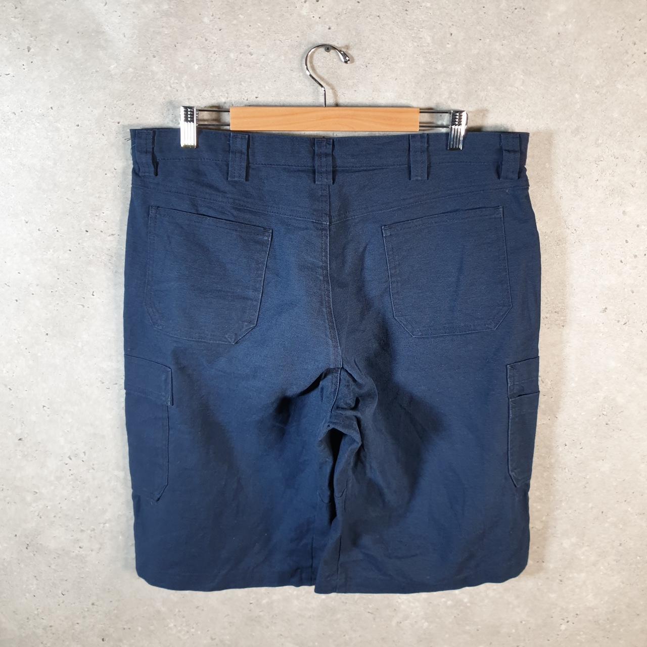 Vintage Red Kap Chino Shorts Jorts Cargo Men’s W38 Navy Blue Baggy Cotton