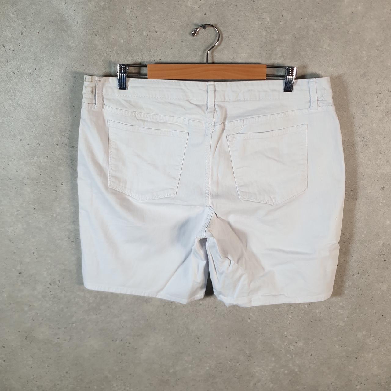 Vintage Lee Baggy Shorts Jorts Cargo Womens W36 White Relaxed Cargo
