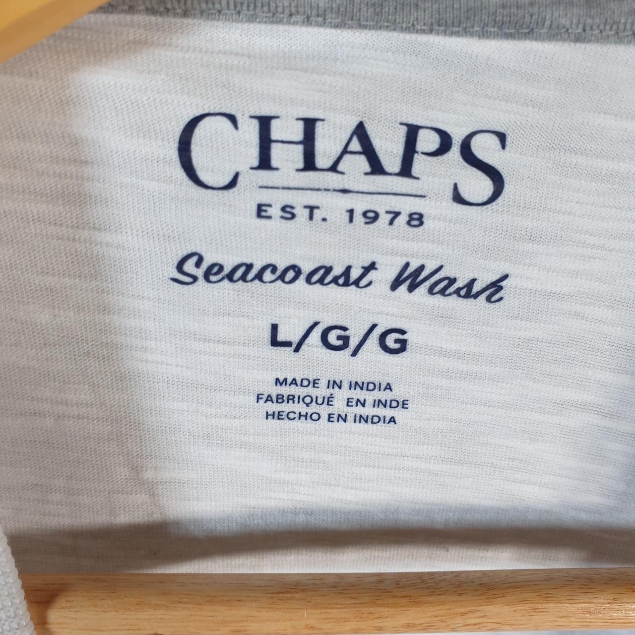 Vintage Chaps Ralph Lauren T Shirt Men’s Large White Graphic Logo Casual C9956