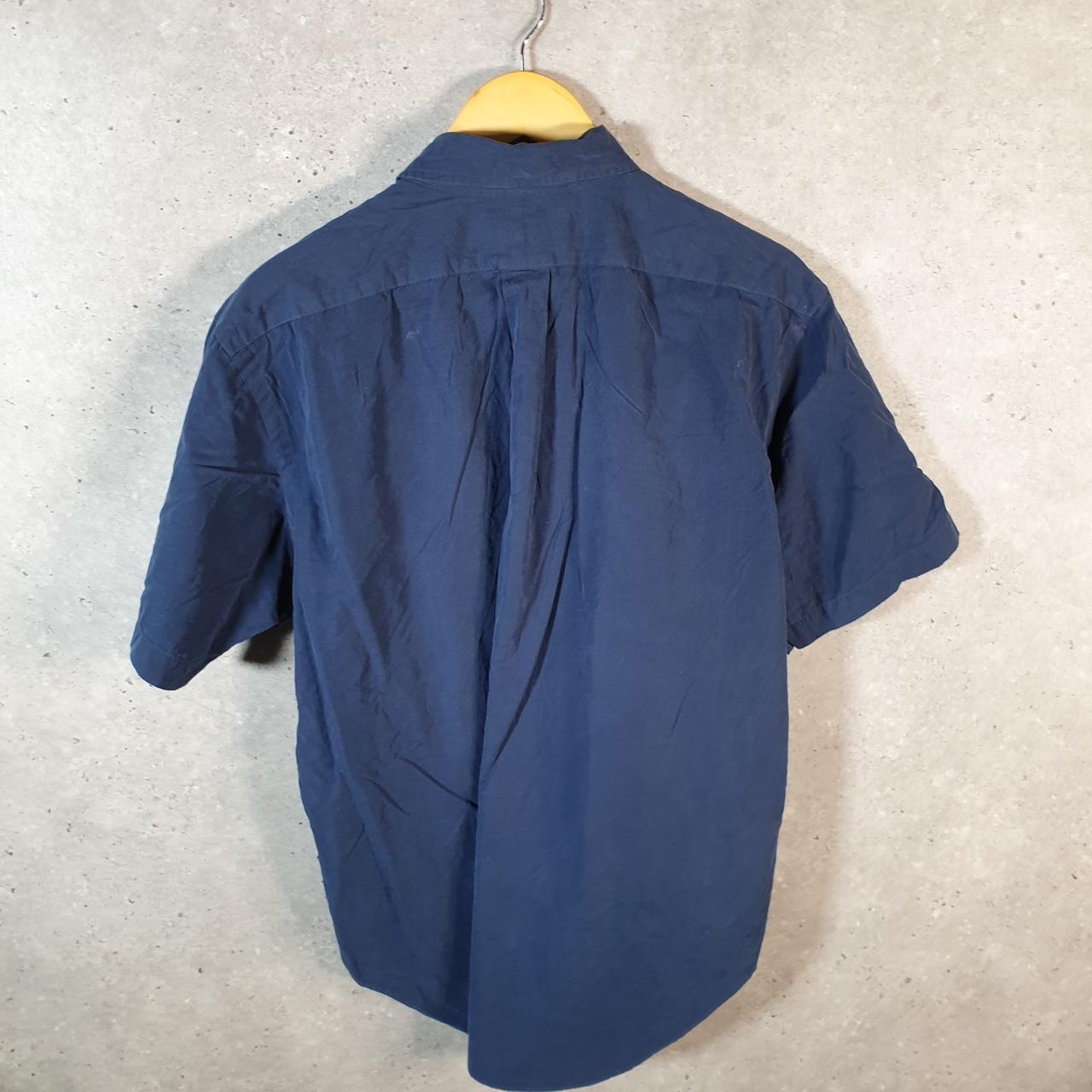Vintage Ralph Lauren Button Down Shirt Men’s Large Navy Blue Classic Fit Pony Cotton