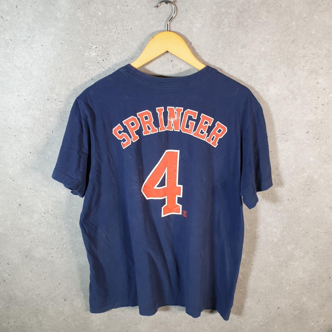 Vintage Nike MLB Astros Spellout T Shirt Mens Large Navy Blue Logo Swoosh Athletic