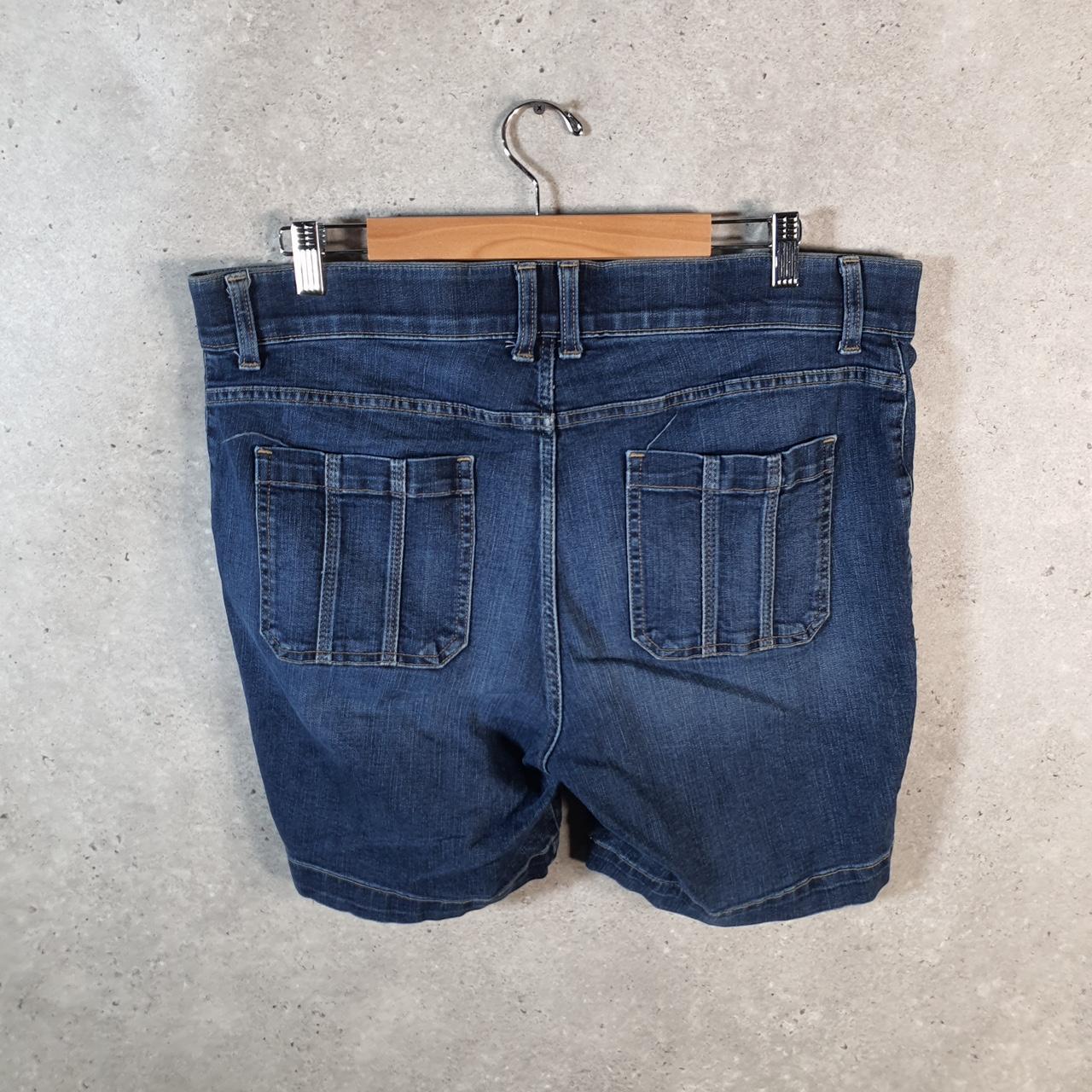 Vintage Lee Baggy Shorts Jorts Cargo Womens W38 Blue Relaxed Denim