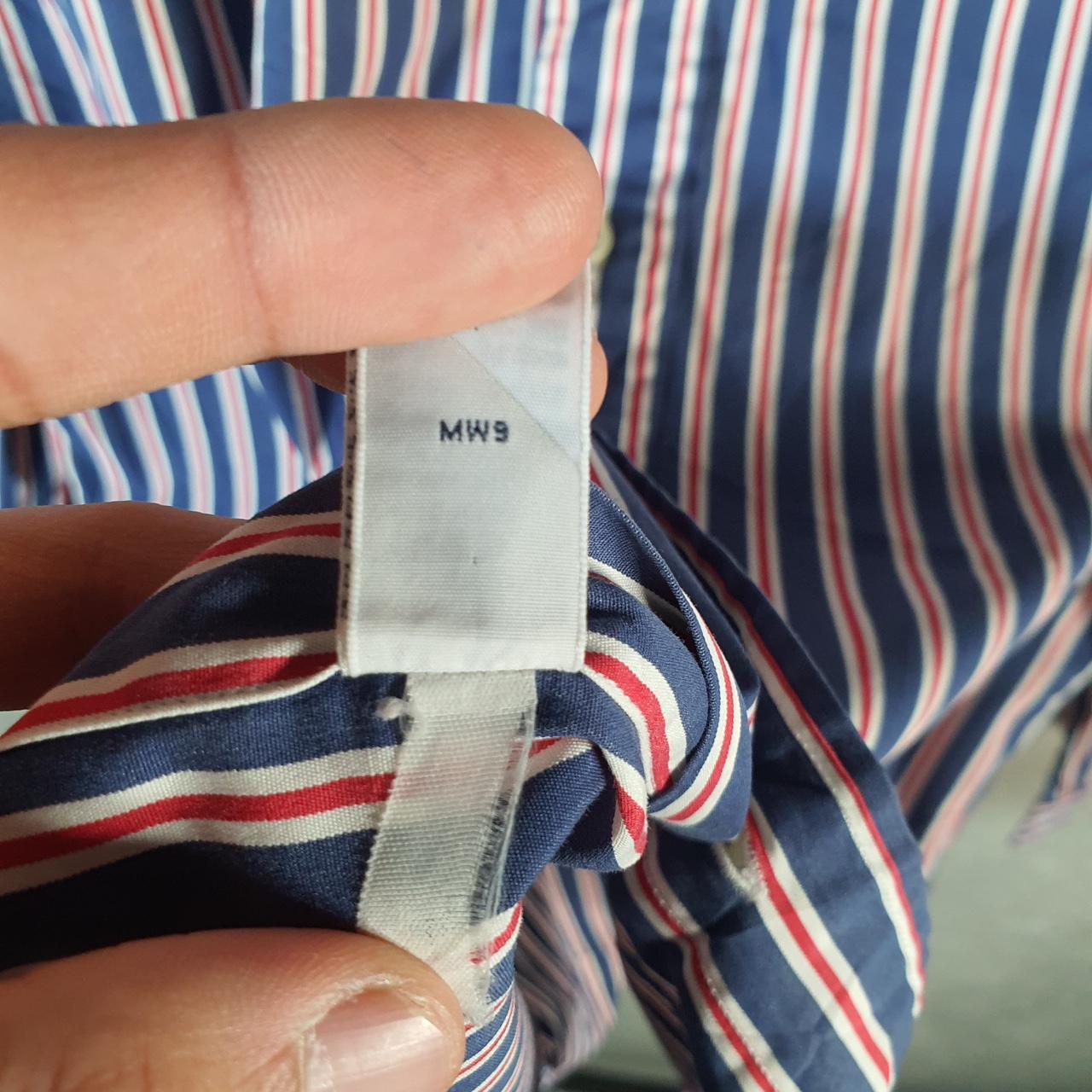 Vintage Ralph Lauren Button Down Shirt Men’s Medium Blue Striped Classic Fit Pony