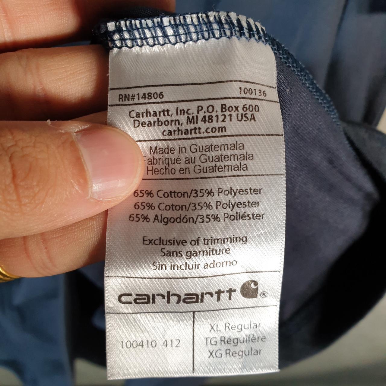 Vintage Carhartt Pocket T Shirt Men’s XL Navy Blue Workwear Chore Utility Relaxed Fit