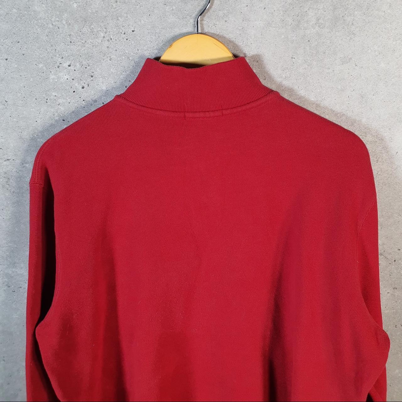 Vintage Ralph Lauren Polo 1/4 Zip Sweatshirt Men’s Medium Red Pullover Pony C8839