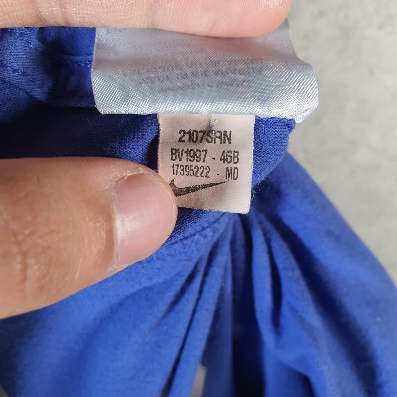 Vintage Nike Just Do It Spellout T Shirt Men’s Medium Blue Logo Swoosh Athletic