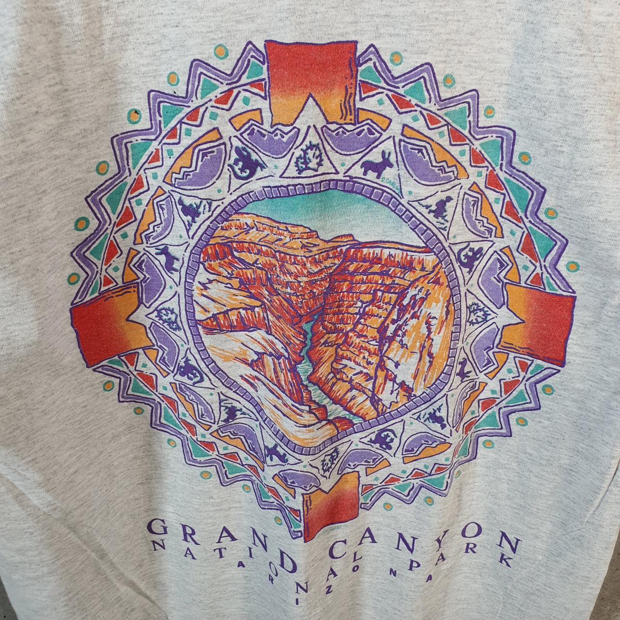 Vintage Long John Grand Canyon Arizona 90s USA Single Stitch T Shirt Men’s Medium Grey