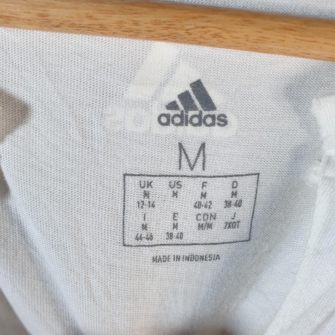 Vintage Adidas Spellout USA Retro T Shirt Womens Medium White Logo Athletic