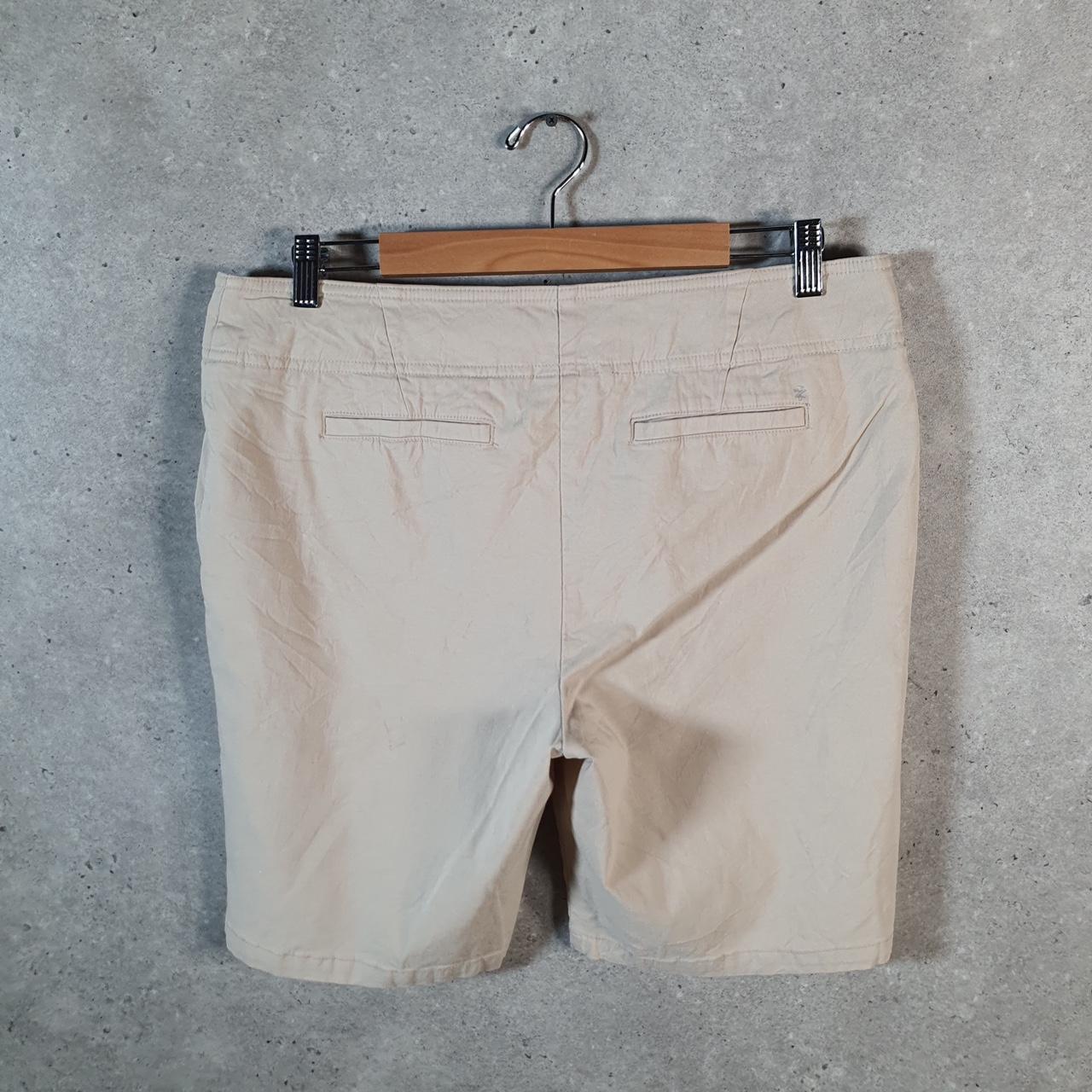 Vintage Izod Golf Chino Shorts Jorts Cargo Womens W34 Brown Baggy Cotton A4416