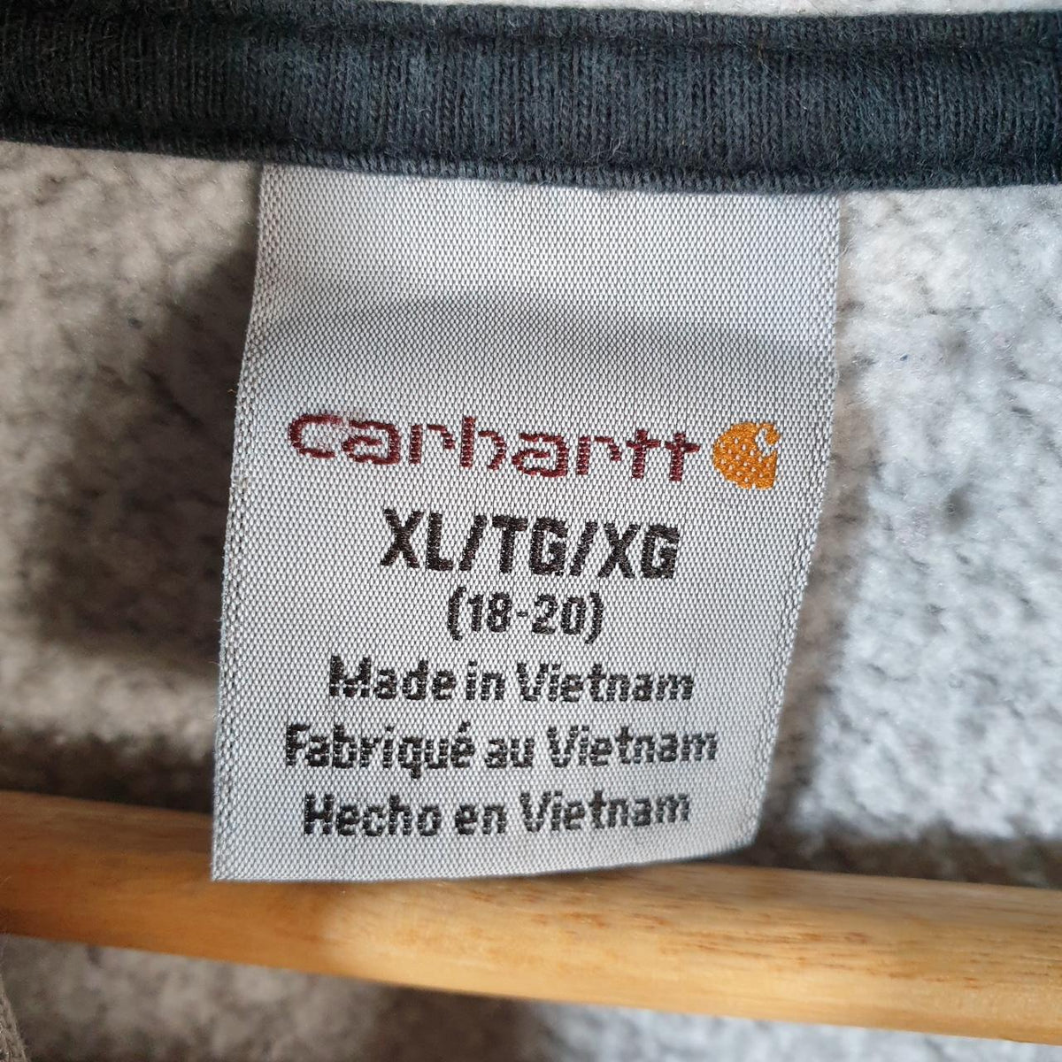 Vintage Carhartt Hoodie Womens XL Grey Pullover Blank USA Regular