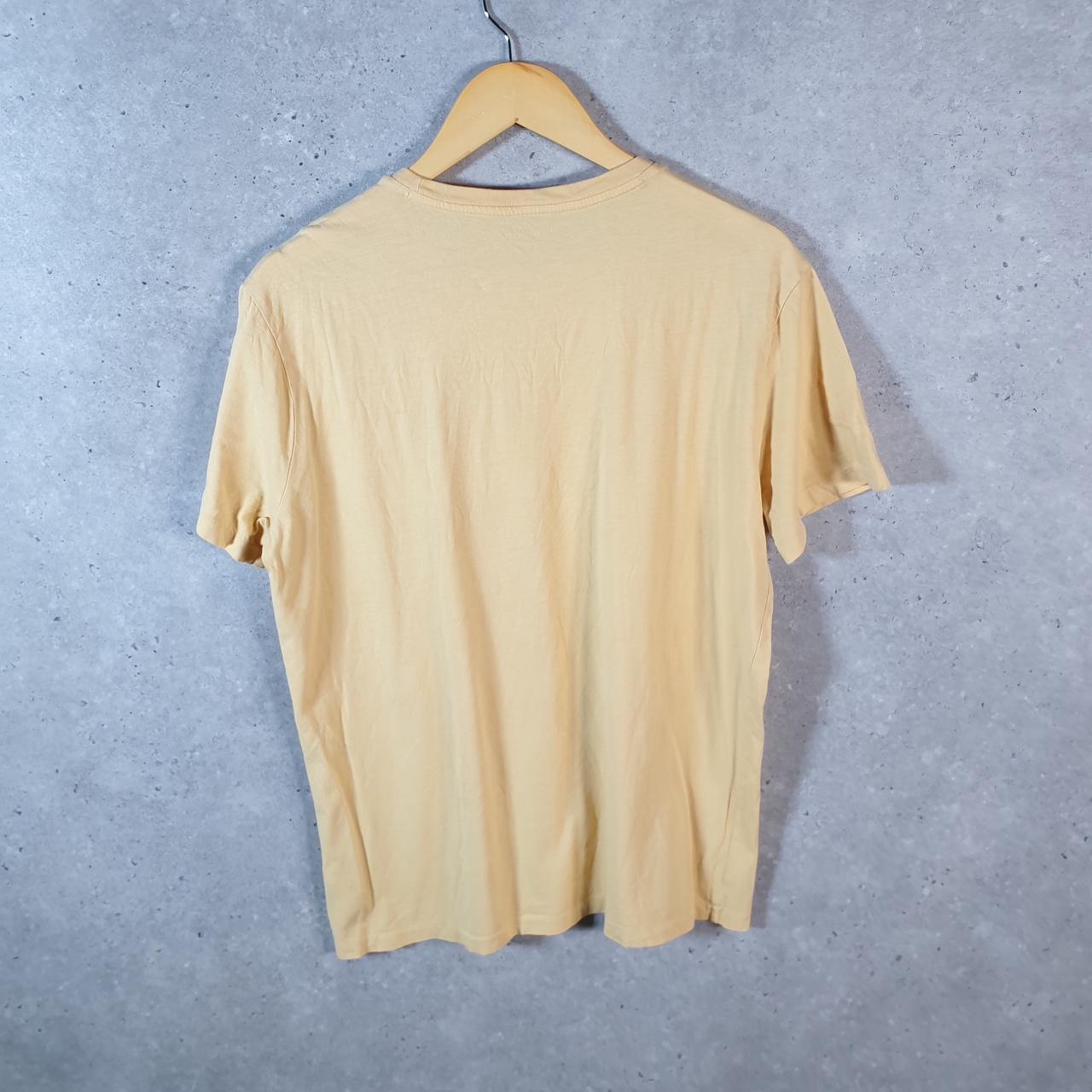 Vintage Ralph Lauren Polo T Shirt Men’s Medium yellow Embroidered Classic Fit Pony C9056