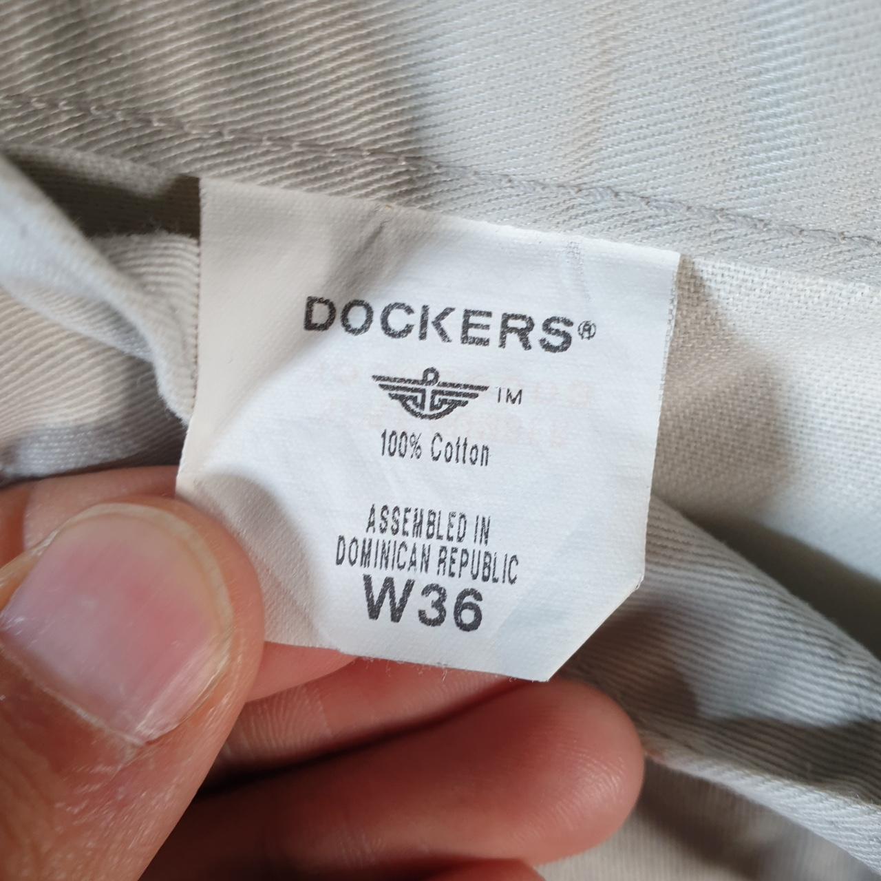 Vintage Dockers Shorts Jorts Cargo Men’s W36 Cream Baggy Cotton