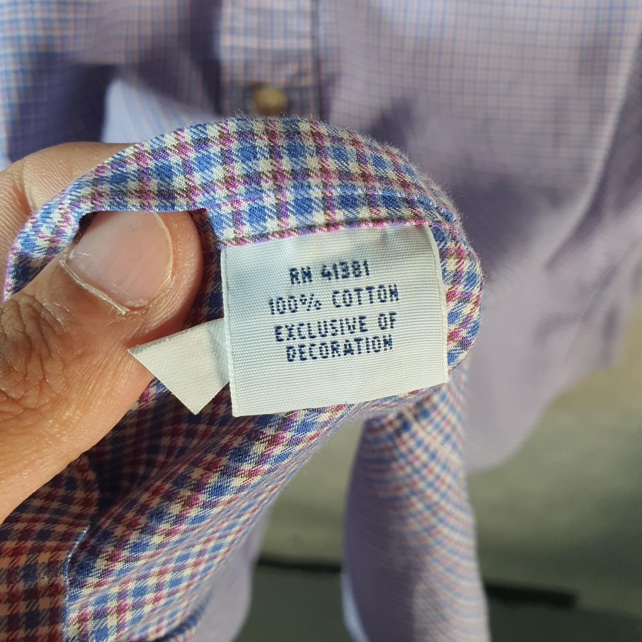 Vintage Ralph Lauren Button Down Shirt Men’s XL Blue Checkered Classic Fit Cotton Pony