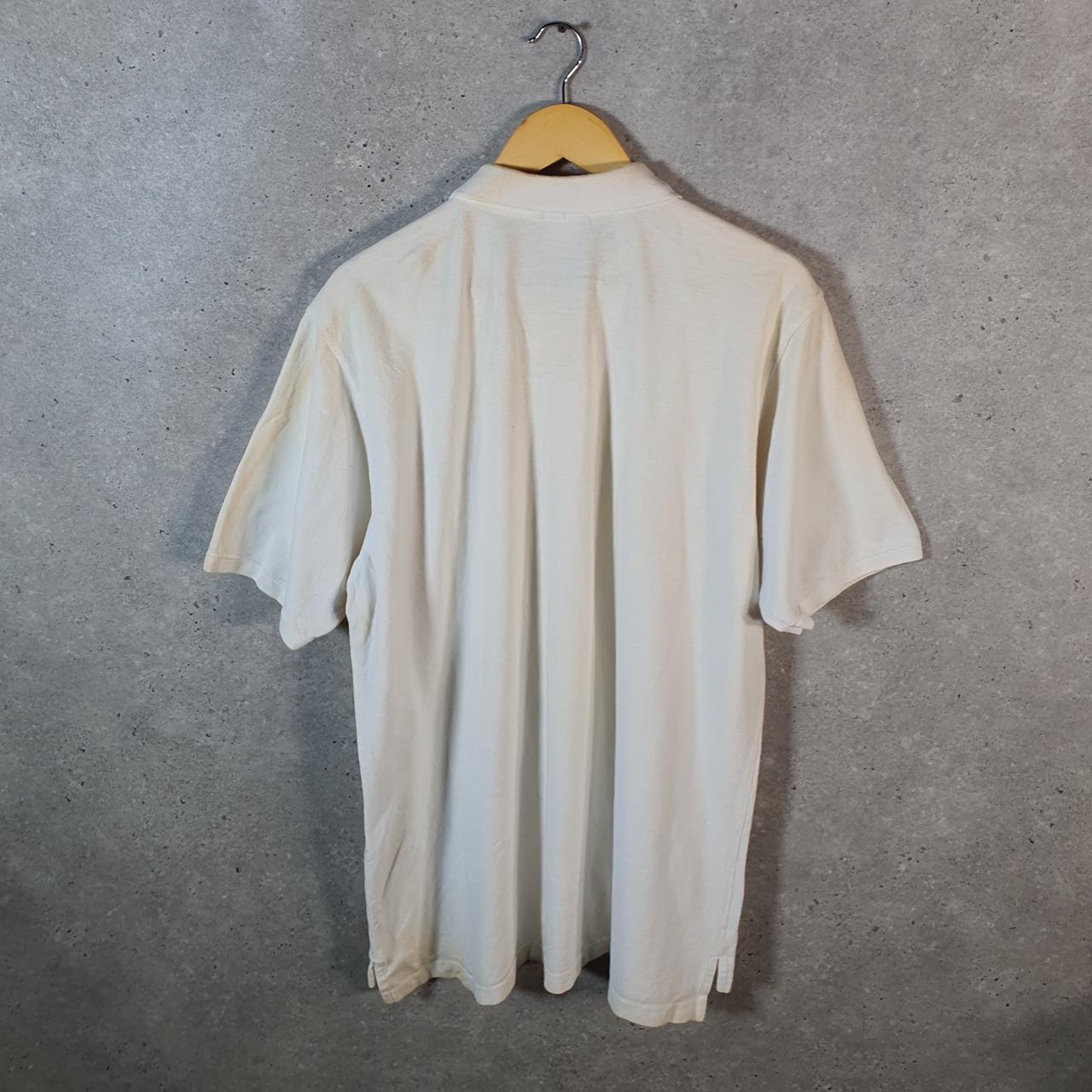 Vintage Puma Spellout Polo Shirt Men’s Large White sports Logo Athletic